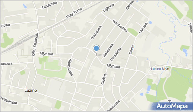 Luzino, Młyńska, mapa Luzino