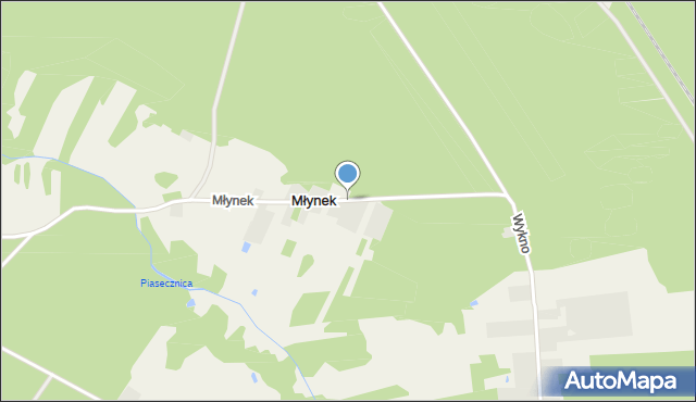 Młynek gmina Ujazd, Młynek, mapa Młynek gmina Ujazd