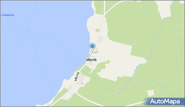 Młynik gmina Sorkwity, Młynik, mapa Młynik gmina Sorkwity