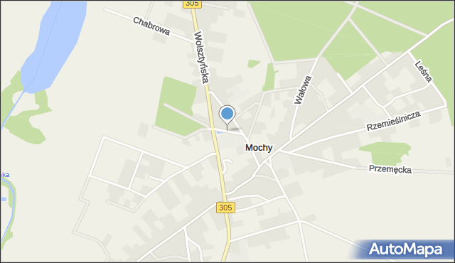 Mochy, Mleczarska, mapa Mochy