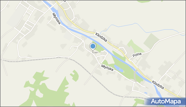 Ołdrzychowice Kłodzkie, Młyńska, mapa Ołdrzychowice Kłodzkie