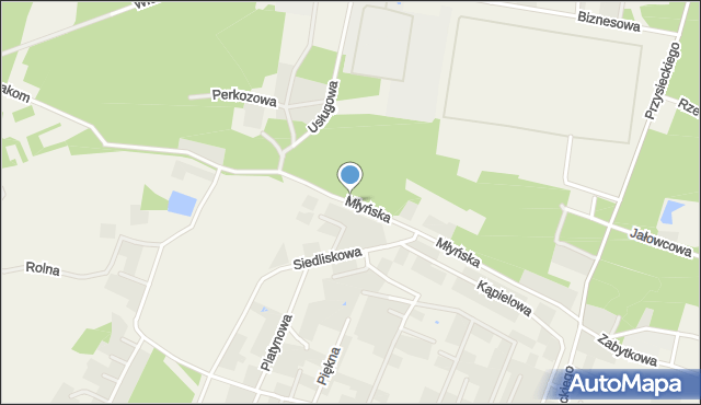 Przyłęki gmina Białe Błota, Młyńska, mapa Przyłęki gmina Białe Błota