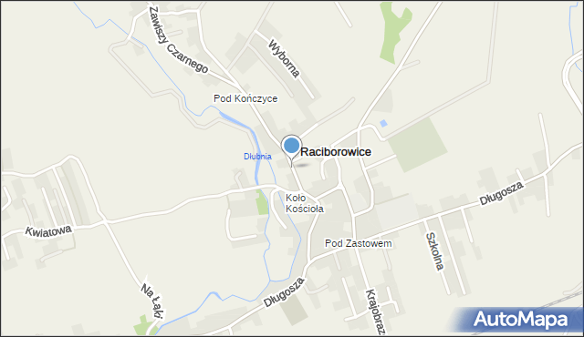 Raciborowice gmina Michałowice, Młyńska, mapa Raciborowice gmina Michałowice