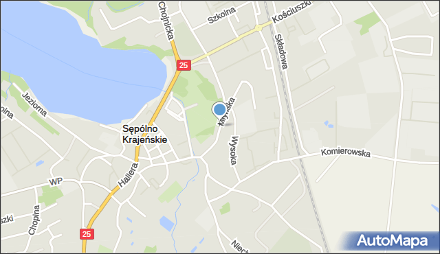 Sępólno Krajeńskie, Młyńska, mapa Sępólno Krajeńskie