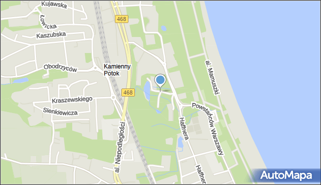 Sopot, Młyńska, mapa Sopotu