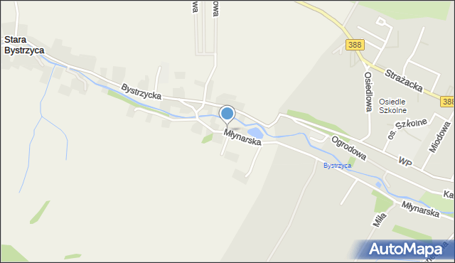 Stara Bystrzyca, Młynarska, mapa Stara Bystrzyca