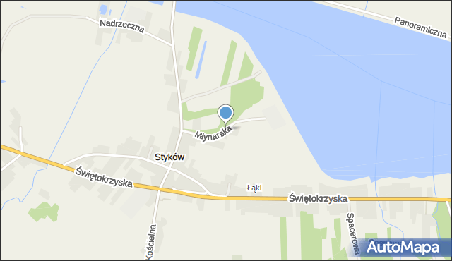 Styków gmina Brody, Młynarska, mapa Styków gmina Brody