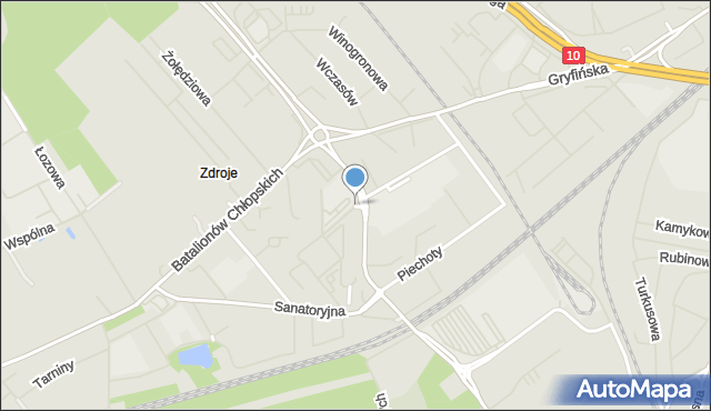 Szczecin, Młodzieży Polskiej, mapa Szczecina