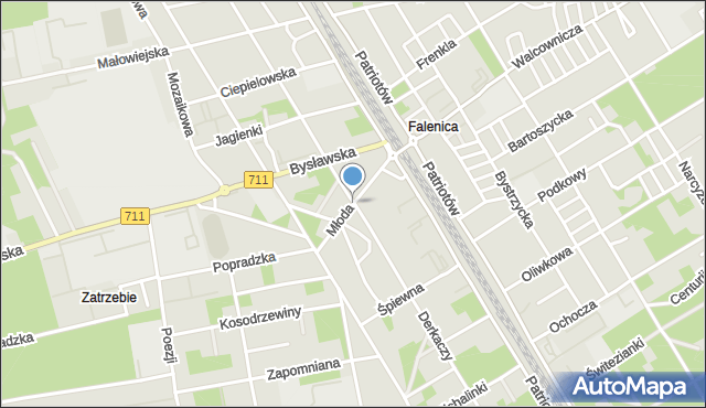 Warszawa, Młoda, mapa Warszawy