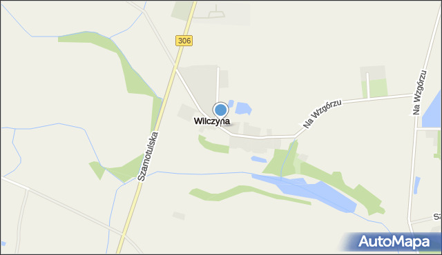 Wilczyna, Młynkowska, mapa Wilczyna