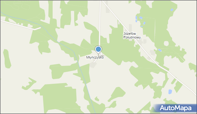 Zapolice gmina Kodrąb, Młyńczysko, mapa Zapolice gmina Kodrąb