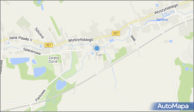 Zaręba gmina Siekierczyn, Młynarska, mapa Zaręba gmina Siekierczyn