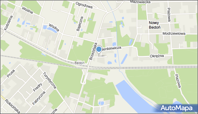 Bedoń Przykościelny, Mokra, mapa Bedoń Przykościelny