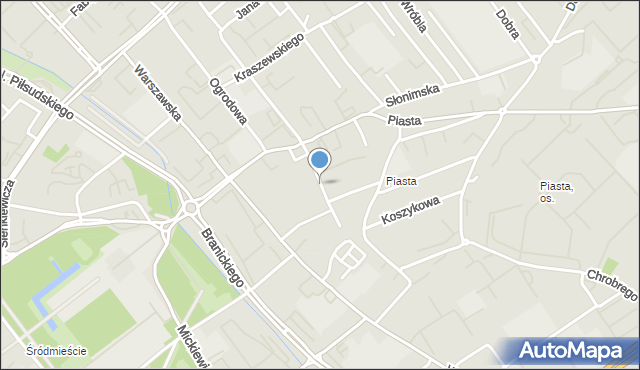 Białystok, Modlińska, mapa Białegostoku