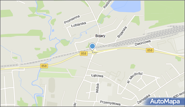 Biłgoraj, Moniuszki Stanisława, mapa Biłgoraj