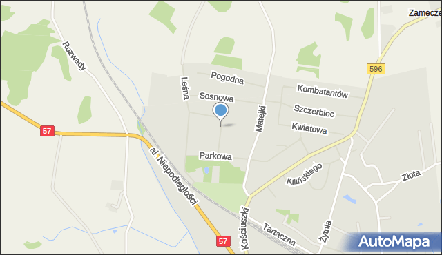 Biskupiec powiat olsztyński, Modra, mapa Biskupiec powiat olsztyński