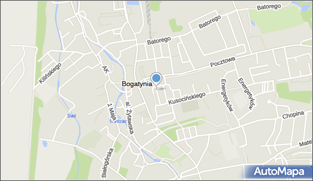 Bogatynia, Moniuszki Stanisława, mapa Bogatynia