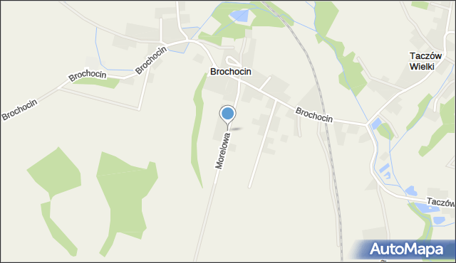Brochocin gmina Trzebnica, Morelowa, mapa Brochocin gmina Trzebnica