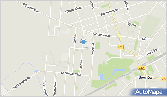 Brwinów, Moczydłowskiego Wacława, mapa Brwinów