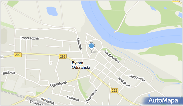 Bytom Odrzański, Mostowa, mapa Bytom Odrzański