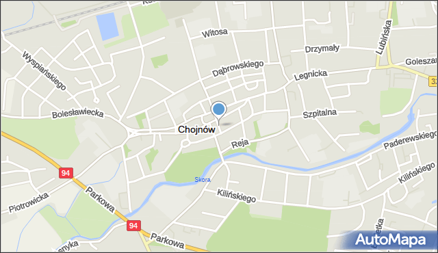 Chojnów powiat legnicki, Moniuszki Stanisława, mapa Chojnów powiat legnicki