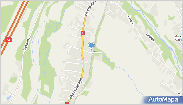 Cisiec, Mokra, mapa Cisiec