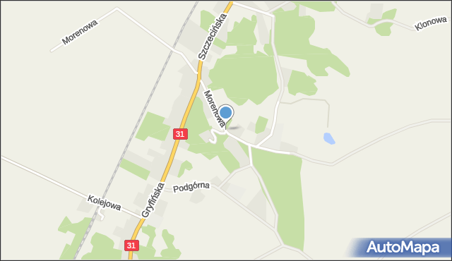 Czepino, Morenowa, mapa Czepino