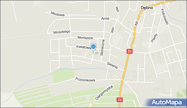 Dębno powiat myśliborski, Morelowa, mapa Dębno powiat myśliborski