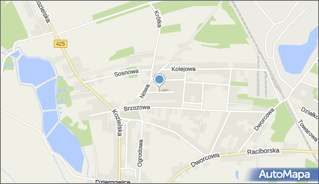 Dziergowice, Morcinka Gustawa, mapa Dziergowice