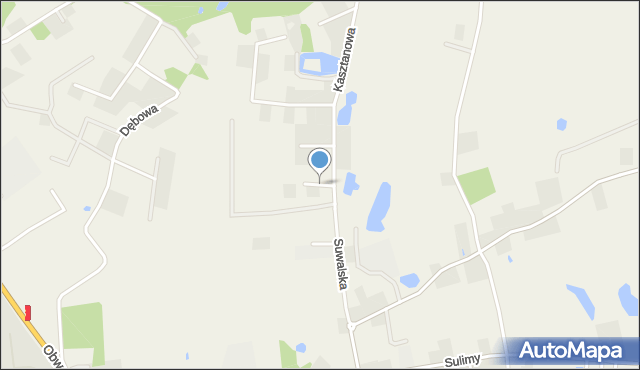 Gajewo gmina Giżycko, Modrzewiowa, mapa Gajewo gmina Giżycko