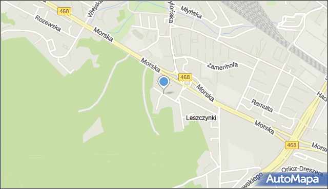 Gdynia, Modlińska, mapa Gdyni