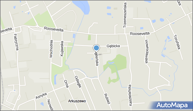 Gniezno, Mogileńska, mapa Gniezna