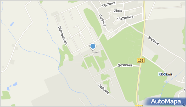 Gorzów Wielkopolski, Modrzewiowa, mapa Gorzów Wielkopolski