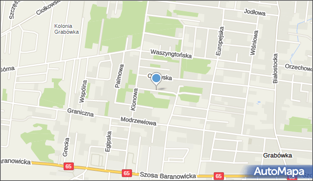 Grabówka powiat białostocki, Morelowa, mapa Grabówka powiat białostocki