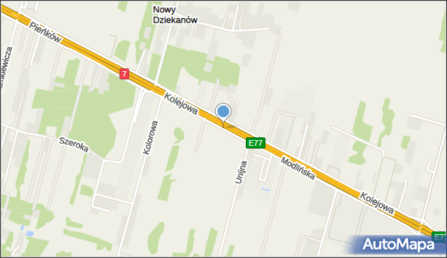 Izabelin-Dziekanówek, Modlińska, mapa Izabelin-Dziekanówek
