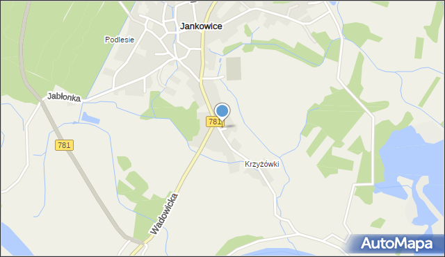Jankowice gmina Babice, Mościska, mapa Jankowice gmina Babice