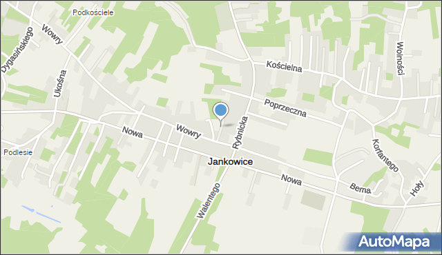 Jankowice gmina Świerklany, Morcinka Gustawa, mapa Jankowice gmina Świerklany