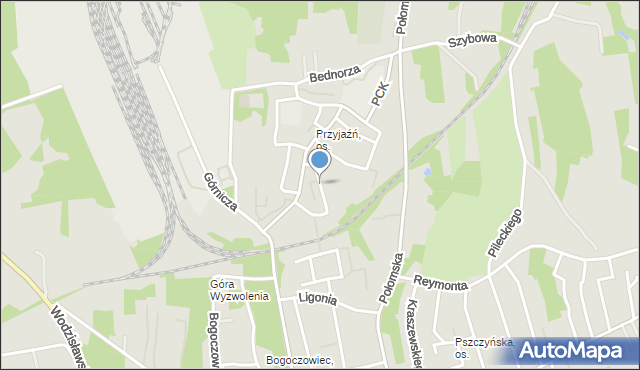 Jastrzębie-Zdrój, Moniuszki Stanisława, mapa Jastrzębie-Zdrój