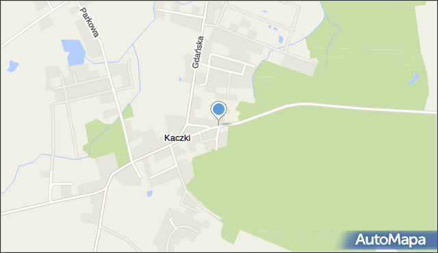 Kaczki, Modrzewiowa, mapa Kaczki