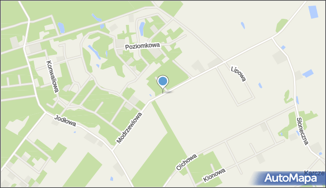 Karczewko, Modrzewiowa, mapa Karczewko