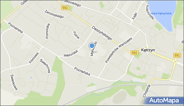 Kętrzyn, Moniuszki Stanisława, mapa Kętrzyn