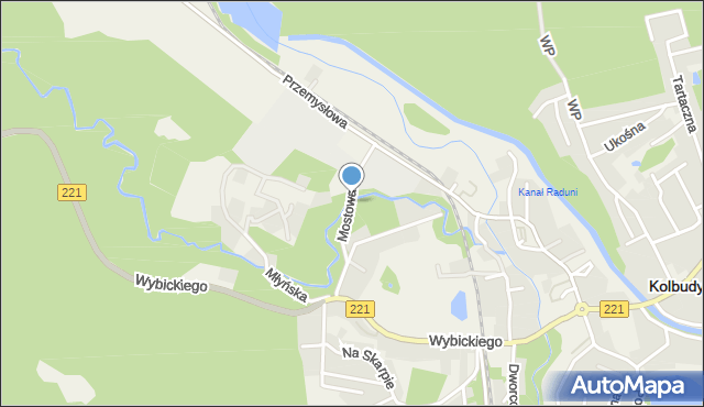 Kolbudy, Mostowa, mapa Kolbudy