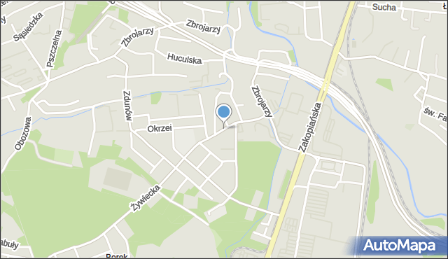 Kraków, Montwiłła-Mireckiego Józefa, mapa Krakowa