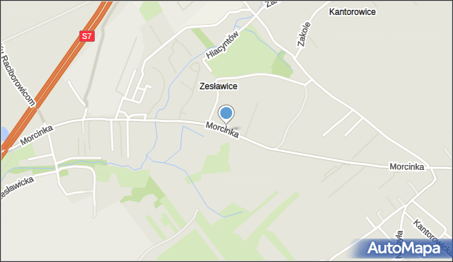 Kraków, Morcinka Gustawa, mapa Krakowa