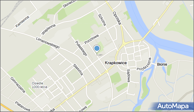 Krapkowice, Moniuszki Stanisława, mapa Krapkowice