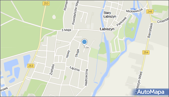 Łabiszyn powiat żniński, Modra, mapa Łabiszyn powiat żniński