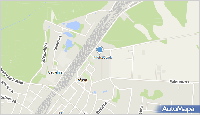 Łazy powiat zawierciański, Mokra, mapa Łazy powiat zawierciański