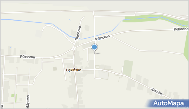 Łękińsko, Modrzewiowa, mapa Łękińsko