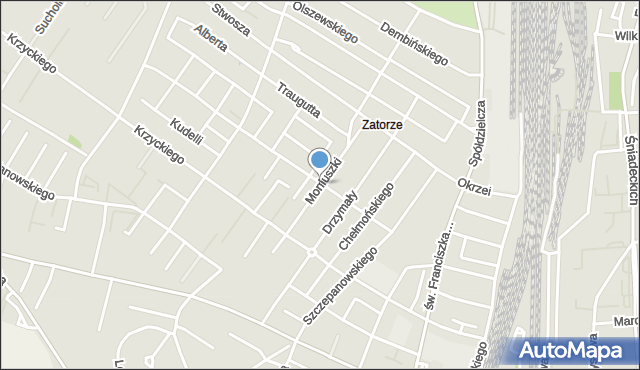 Leszno, Moniuszki Stanisława, mapa Leszno