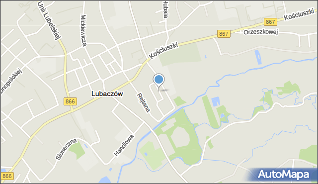 Lubaczów, Monte Cassino, mapa Lubaczów